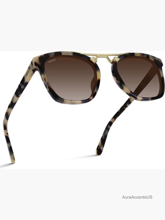 Vintage Square Oversized Polarized Sunglasses with Metal Bridge main image 6